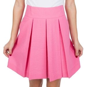 Lauren James Solid Seersucker Skirt in Rose New